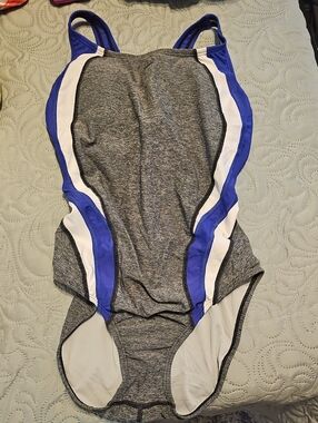 Speedo Women's Heather Quantum Fusion Splice One Piece Swimsuit